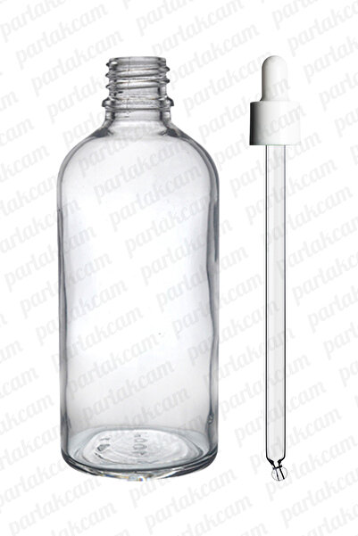 parlakcam 100ml Şeffaf Beyaz Plastik Beyaz Yüzüklü 100cc Şeffaf Damlalıklı Ca...