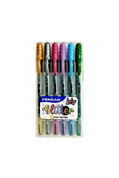 Pensan 2800 Simli Kalem Jel Glitter 1.0mm 6 Renk