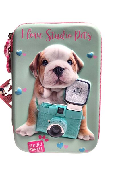 Dolphin Studio Pets Eva Kalem Çantası Büyük Yeşil Köpek