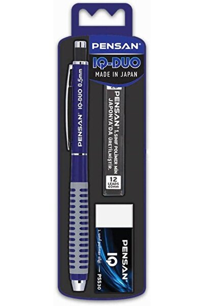 Pensan Iq-duo Versatil Kalem 0.5mm Mavi Set Silgi Uç Hediyeli