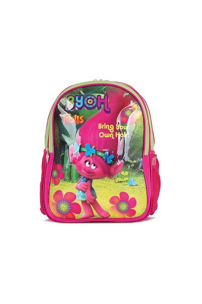 Trolls Geantă roz pentru școală elementară pentru fată - Bring Your Own Hair 89076