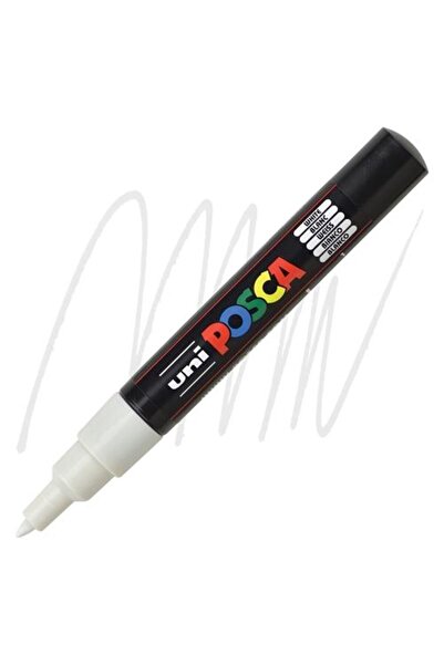Generic Brand قلم طلاء ذو أساس مائي أبيض من Uni Posca مقاس 0.7 مم