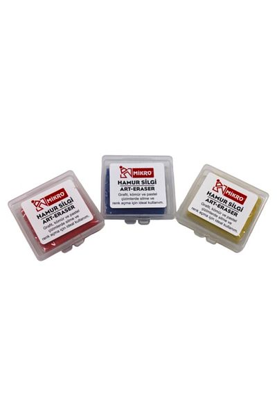 Mikro Colorful Dough Eraser Set of 3
