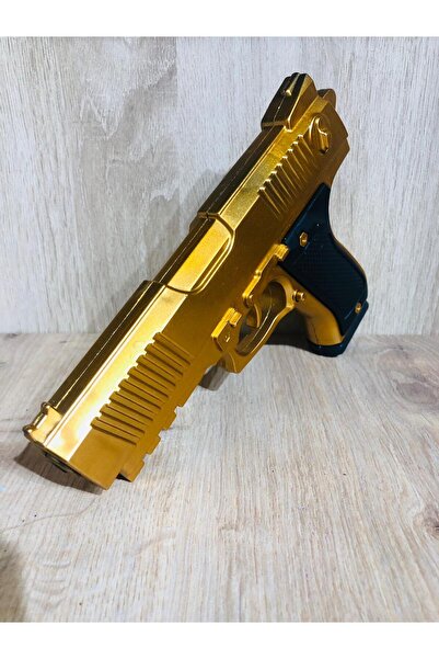 Marsel oyuncak Gold-Siyah ve Gümüş Renk Boncuklu Oyuncak Tabanca 1 Adet + 21 Paket Boncuk
