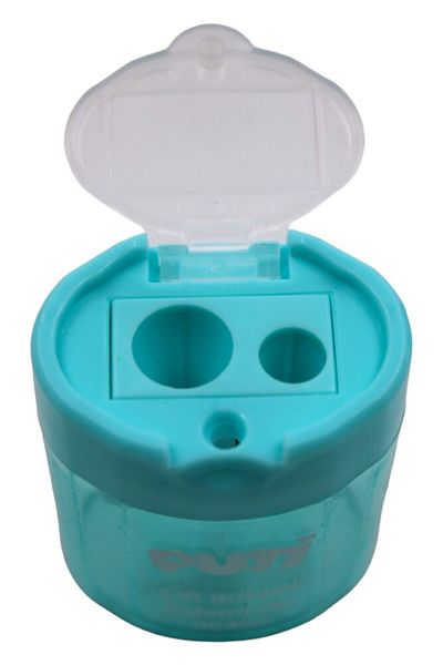Puti Double Compartment Pencil Sharpener with Transparent Lid - 06406