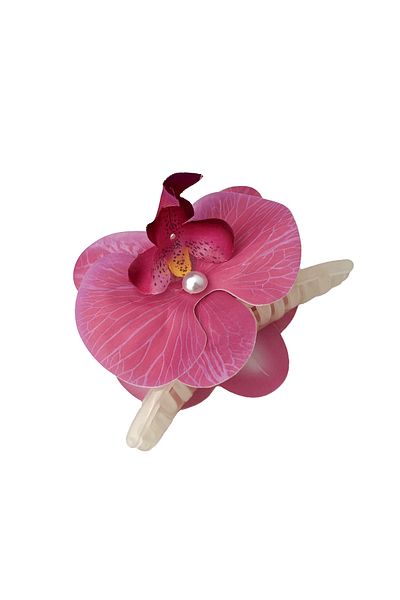 Modex Aloha Orchid Flower with Pearl - 10cm Latch Buckle