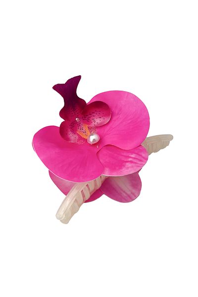Modex Aloha Orchid Flower with Pearl - 10cm Latch Buckle