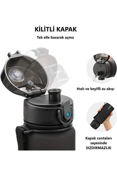 Uzspace Fuchsia Tritan Flask - 650ml, Model 3037-7