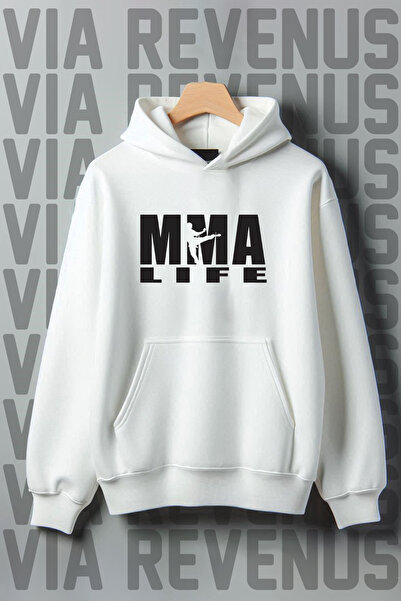 Vordevia MMA LIFE з принтом - 3 кишені, широкий крій, худі з капюшоном