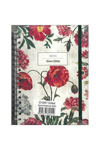 Victoria's Journals 0063 Notes 17x24cm Spiralli Sert Kapak 90gr. 96yp. Çizgil...