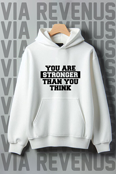 Vordevia Світшот з принтом Gym «Ти сильніший, ніж думаєш» — 3 кишені, широкий...