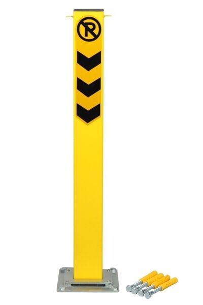 Günbay Ticaret GÜNBAY- Kilitli Kişisel Otopark Bariyeri Kilitli Çıkar Kızaklı Direk 75cm