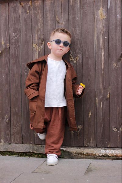 meqlife - Unisex-kinder-trenchcoat Mit Kapuze - Regenmantel