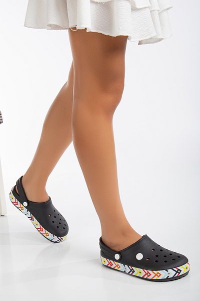 moun shoes Ορθοπεδικό Μαύρο Ουράνιο Τόξο - Πολύχρωμες Παντόφλες Διακοσμημένες Unisex 10 ΤΕΜΑΧΙΑ ΣΤΟΛΙΣΤΙΚΑ
