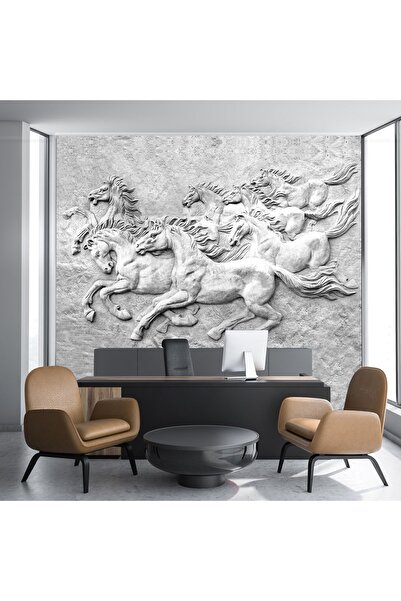 dreamwall Duvar Kağıdı Atlar Desenli Isı Ve Ses Yalıtımlı Sağlıklı Tekstil Duvar Kağıdı