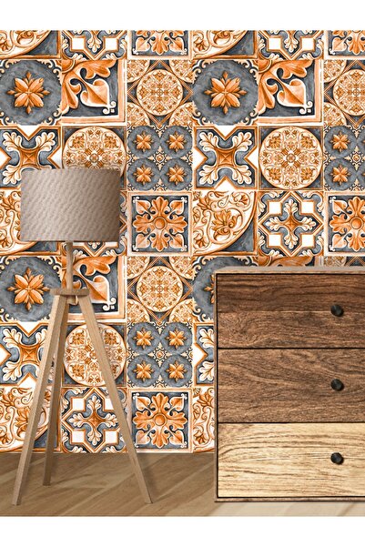 dreamwall Seramik Desenli Yırtılmaz Silinebilir Sağlıklı Tekstil Duvar Kağıdı