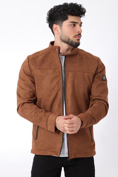 Stilkombin Suede Hakim Collar Seasonal Coat - Pldp 2981_60294