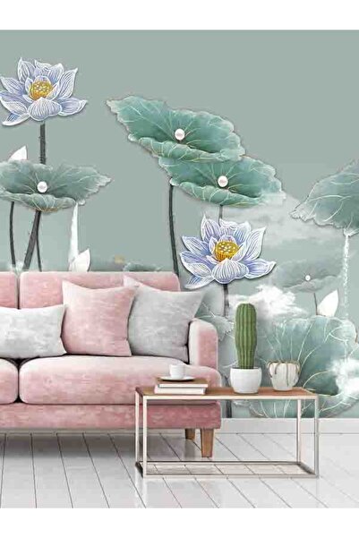 dreamwall Botanik Çiçekler Desenli Yırtılmaz Slinebilir Tekstil Duvar Kağıdı