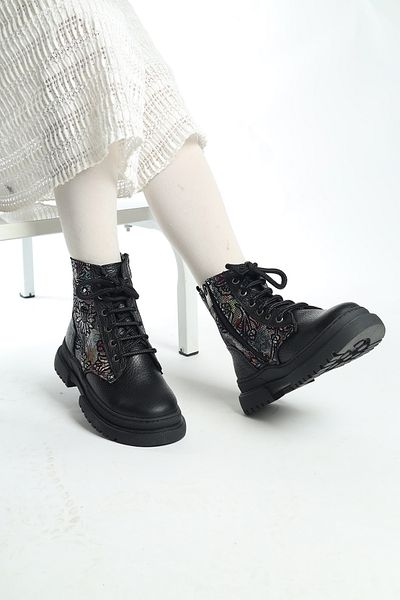 Moda Lime Γνήσιες δερμάτινες κοριτσίστικες μπότες με ψηλή σόλα και σκουπίζονται - αδιάβροχες, ορθοπεδικές νέα μόδα