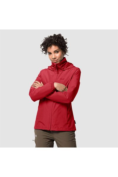 Jack Wolfskin Stormy Point 2l Jkt - Women's Scarlet Jacket1111202-2178