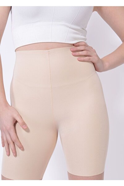 Sh Mağazacılık Κορσέ χωρίς ίχνη με ψηλή μέση και κοπή με λέιζερ - Χρώμα δέρματος