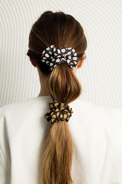 Modex Polka Dot Double Rubber Hair Clip