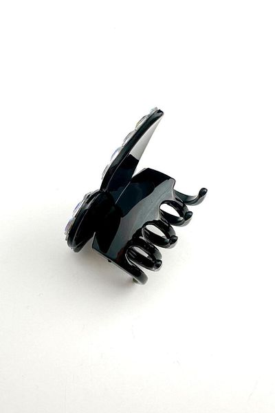 Modex Baguette Jewelled Black Butterfly Latch Buckle