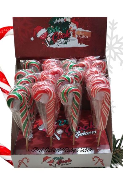 Genel Markalar Yılbaşı Çubuklu Baston Şeker (20 ADET) Yeniyıl Hediyelik Noel ...