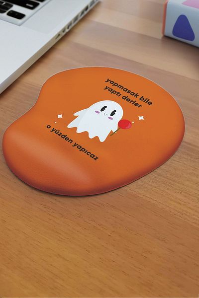 fafaatölye Printed Mouse Pad with Wrist Support Derler