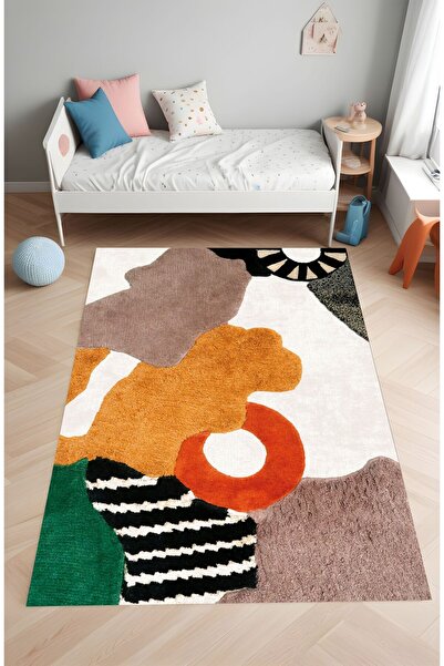 Noble Halı Dijital Baskı Rengarenk Modern Dekoratif Makinada Yıkanabilir Çocu...