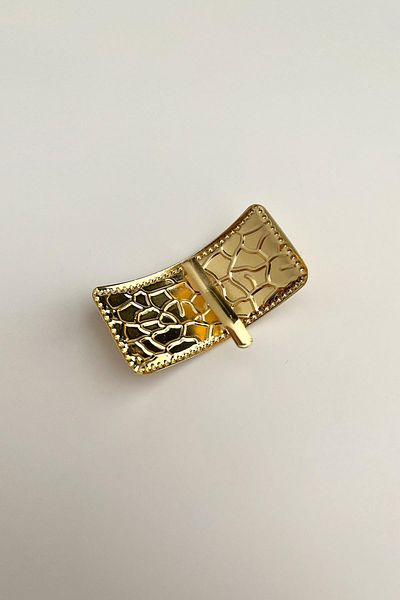 Modex Textured Rectangular Hairpin (Width: 2cm Length: 5cm)