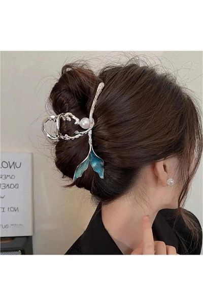 Modex Turquoise Fishtail - Pearl Detailed Buckle (Size: 12cm)