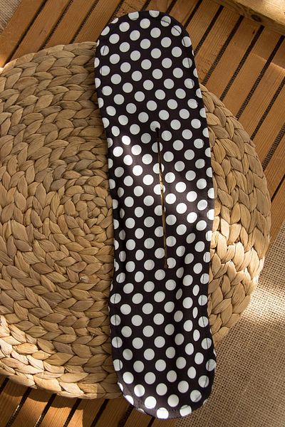 Modex Black/White Polka Dot String Hair Clip (40cm)