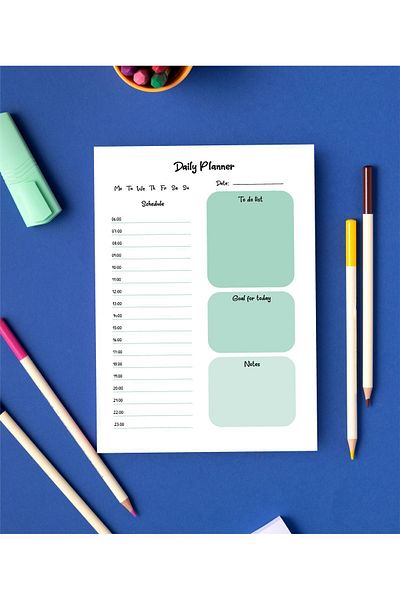 Pine Note مخطط يومي أخضر للكمبيوتر المحمول/المخطط/المخطط/قائمة القيام/الدفتر/ A5 (الإنجليزية)