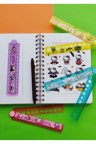 Sitarem Sanal İnternet Mağazacılığı Kuromi Çok Amaçlı Açılır Kapanır Mor Cetv...