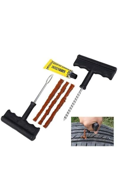 Genel Markalar Lastik Tubeless Için Tamir Seti Kiti Fitil Ve Solüsyon K