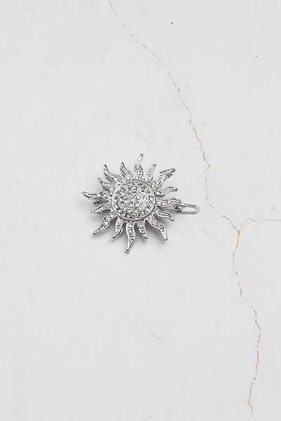 Modex Crystal Stone Hair Clip with Sun Figure