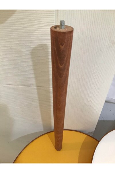 Genel Markalar 4 Adet 30cm Ceviz renkli Konik Zigon Sehpa Ayağı
