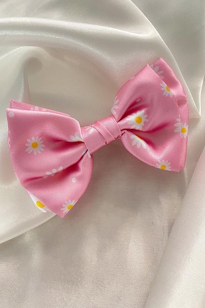 Modex Pink Daisy Patterned Automatic Hair Clip