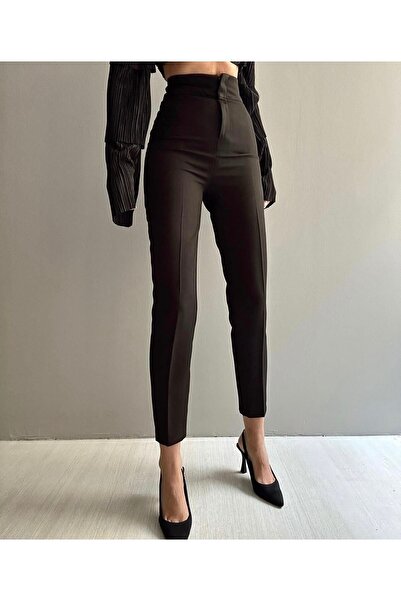 GM Butikk Kadın Siyah Yüksel Bel Kumaş Pantolon