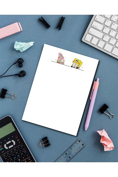 Pine Note Sponge Bob/Patrick Patterned Notepad/Notebook Planner A5