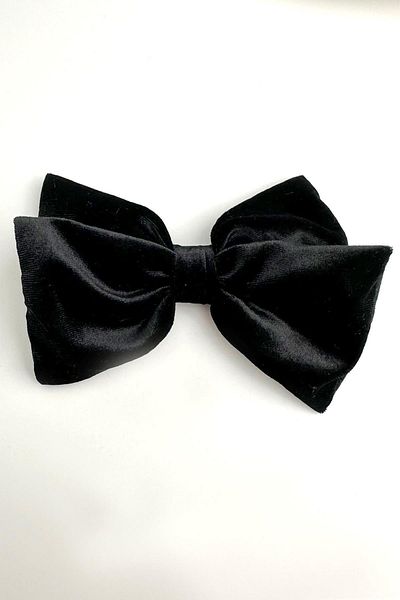 Modex Black Velvet Bow Automatic Hair Clip