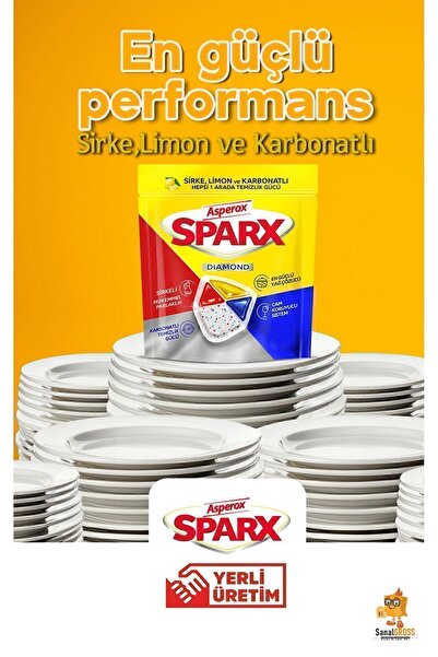 ASPEROX Sparx Bulaşık Makinesi Kapsülü 20'li x 3 Paket (60 Yıkama)