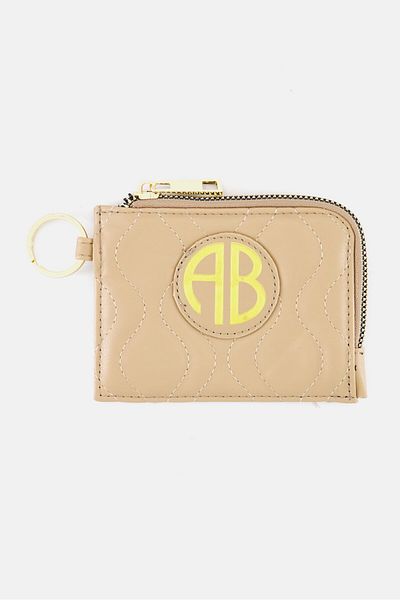 Alexis Bendel Women Brand Logo Card Holder 9 H x 13 L x 1 W cm, Tan