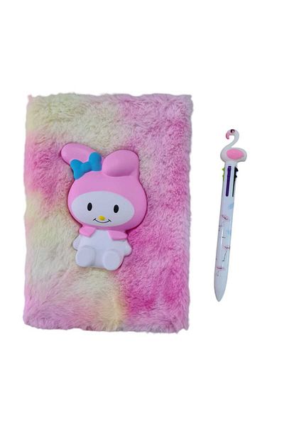 Dudo Baby Kuromi Plush Notebook and Colorful Pen Set