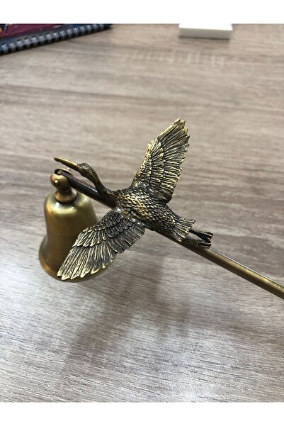 Mercan Tasarım Atölyesi Leylekli Mum Söndürücü-eskitme (antik)