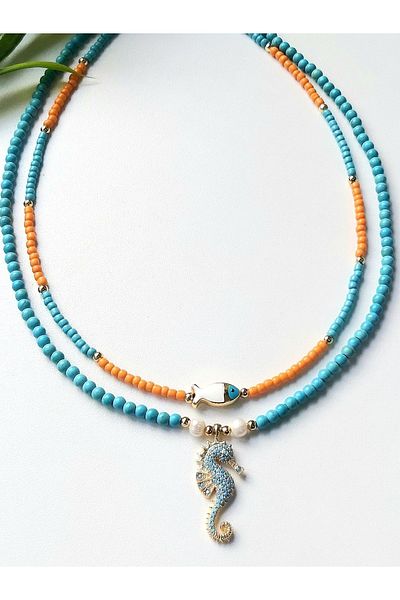 Lilamor Sea Horse & Fish Combination Necklace