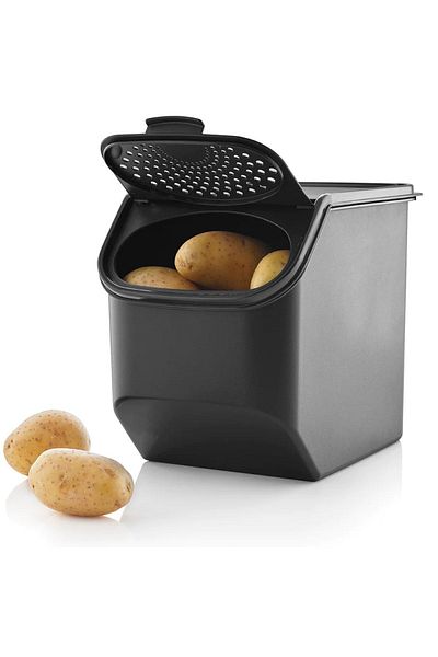 Tupperware 5.5 Lt Maxi Pantry Potato Onion Storage Container Black Red Label