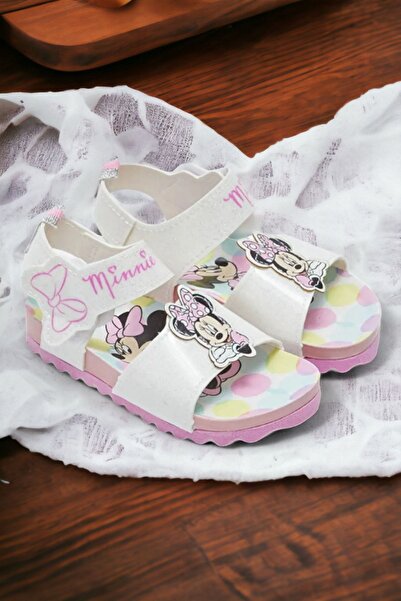 Ponchiq Minnie Mouse Baskılı Kız Çocuk Sandalet