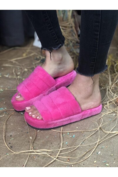 Modatamam Kadın Pembe Pofuduk Terlik